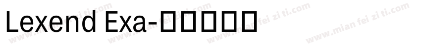 Lexend Exa字体转换